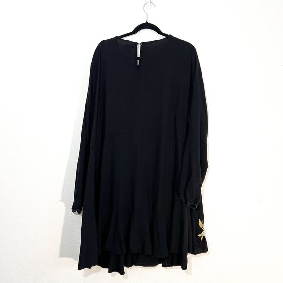 Asos Floral Embroidered Dress Womens Plus Size 22 Casual Party Boho Artsy Flowy - Picture 4 of 5
